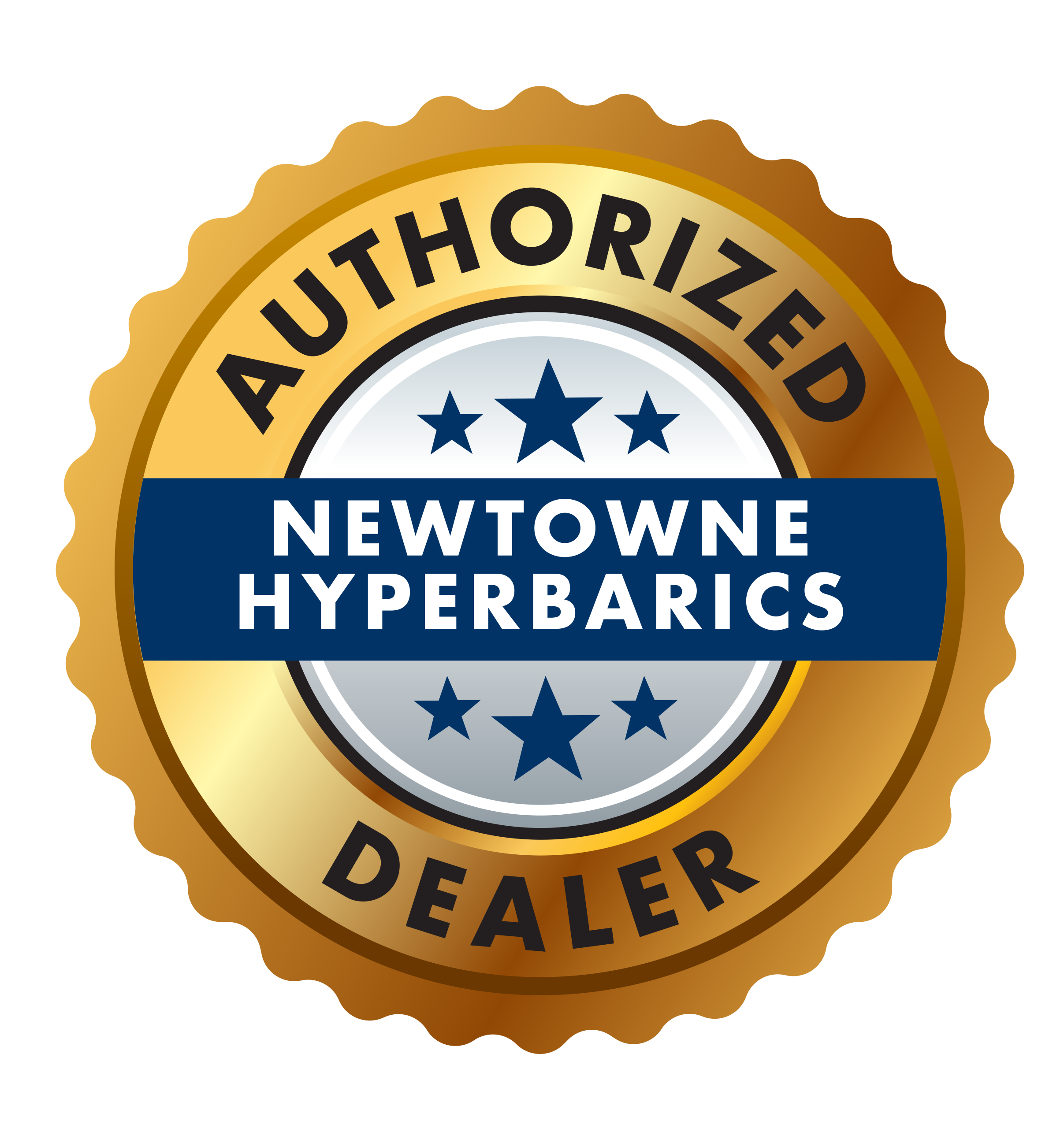 Authorized Newtowne Hyperbarics Dealer Badge