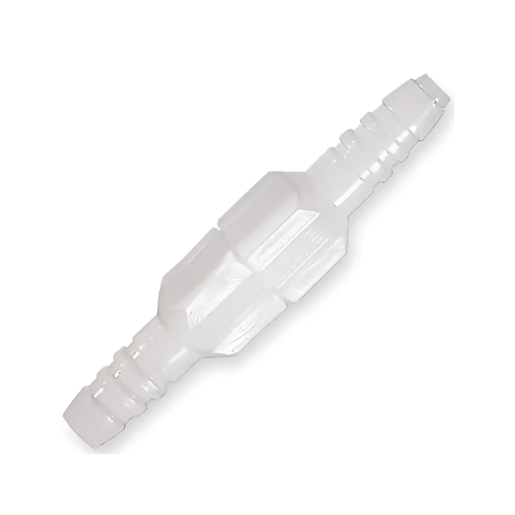 Salter Labs Kink-Free Swivel Oxygen Tubing Connector w/ Security Clip, White